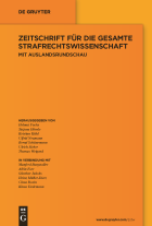 Zeitschrift für die gesamte Strafrechtswissenschaft (ZStW)