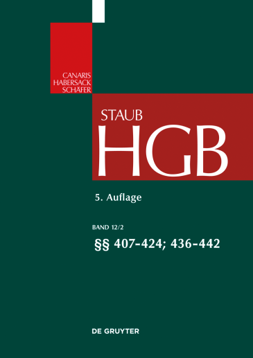  Staub, Handelsgesetzbuch (HGB) - Band 12/2