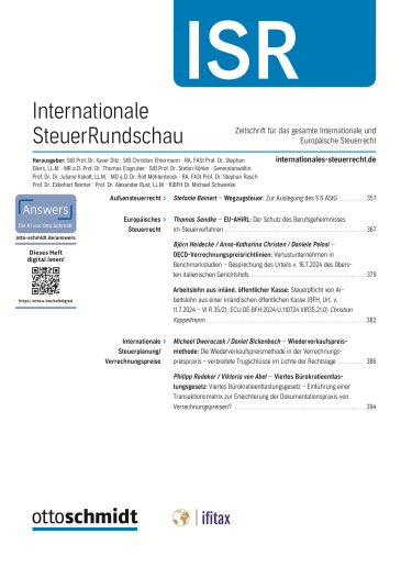  Internationale Steuer-Rundschau (ISR)