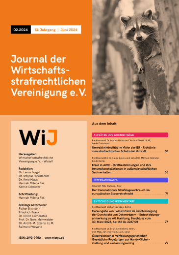  Journal der Wirtschaftsstrafrechtlichen Vereinigung e.V. (WiJ)